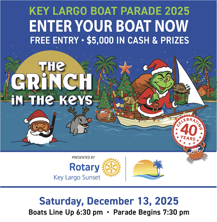 Key largo Boat Parade Flyer December 13, 2024