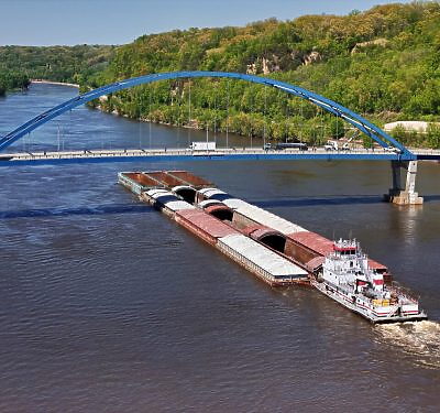 Mississippi River industrial boat