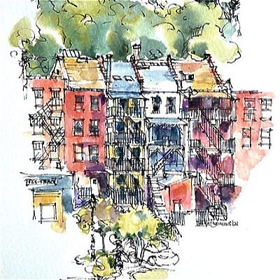 Capturing Galena in Pen and Ink and Watercolor!