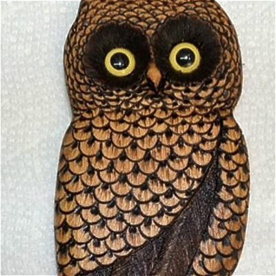 8" Hanging Owl Beginning Wood Burning -- FULL