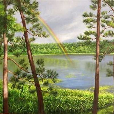 Wisconsin North Woods Painting by Sandra Principe