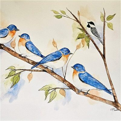 "The Distance Between Us," watercolor painting by Catherine Basten