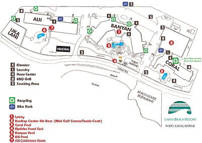 Lawai Beach Resort property map