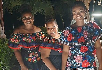 Three young women