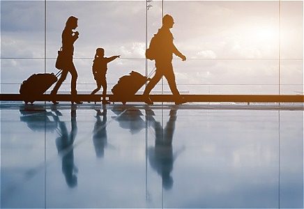 People walking in airport