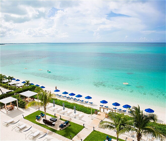 Beach and lounge chairs at Turks and Caicos Islands