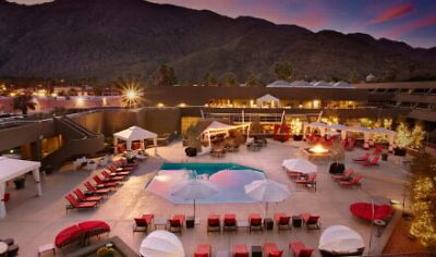Pool area aerial view