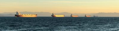 Large boats in Astoria