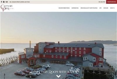 Screenshot of Cannery Pier Hotel website