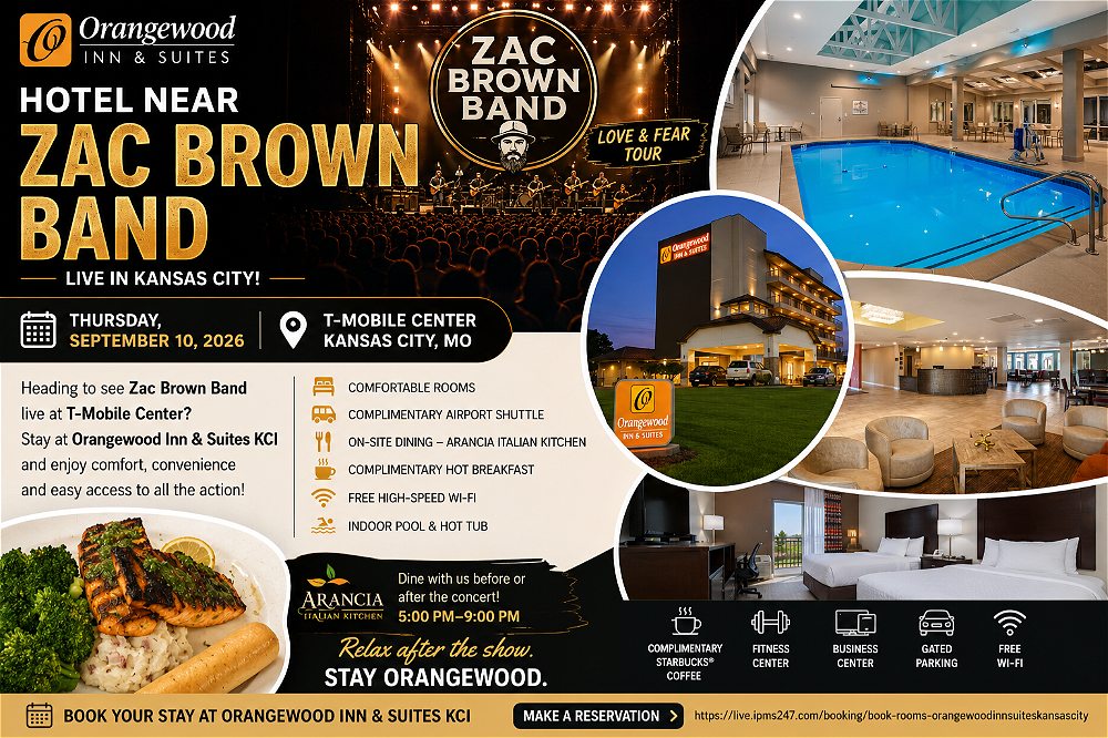 Zac Brown Band concert at Orangewood Inn & Suites KCI