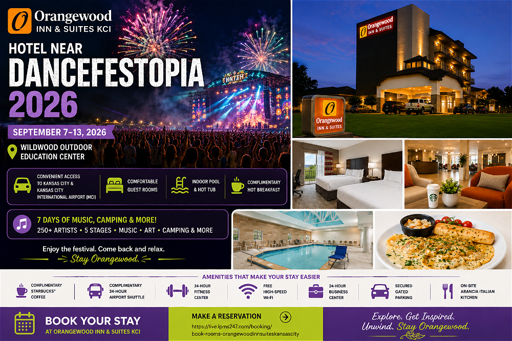 OrangeWood Inn & Suites KCI near Dancefestopia 2026.