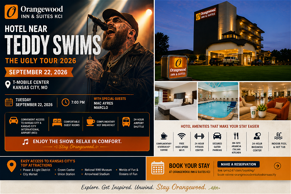 Orangewood Inn & Suites KCI near Teddy Swims Kansas City